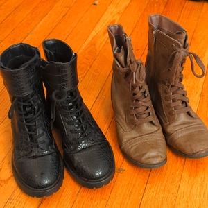 2 pairs boots